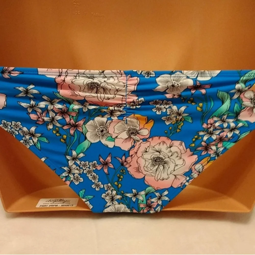 Xhilaration Blue Floral Bikini Bottom